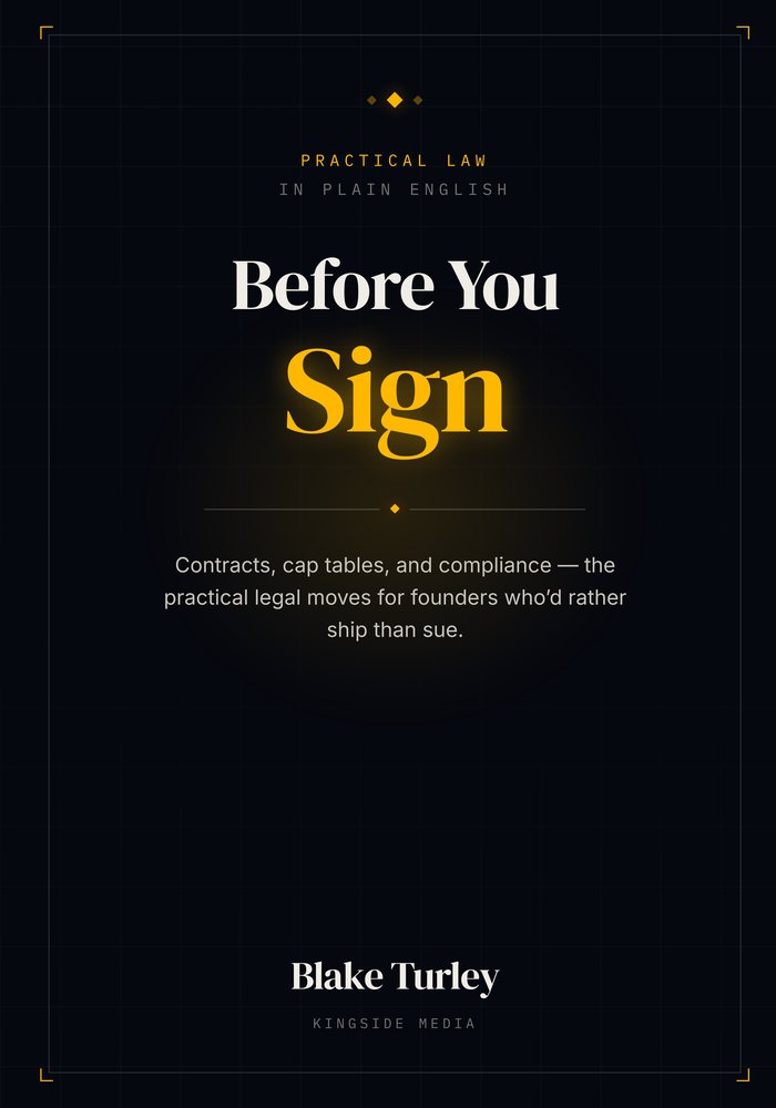 Before You Sign by Blake Turley, front cover